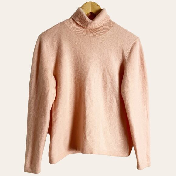 Vintage CF Cashmere Pink Long Sleeve Turtleneck Pullover Sweater Size S - Picture 1 of 7